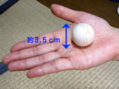 国産檜(ヒノキ)の香り玉：サイズ約3.5cm