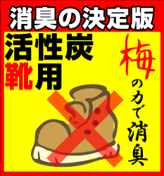 靴用「消臭活性炭」